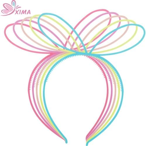 XIMA 20pcs/lot Girls Hair Accessories Big Ears Hair Band Kids Luminous Headband Rabbit Ears Bands for Party Decoration