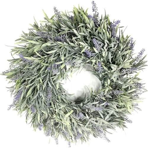 Simulation Wreaths Grass Garland For Wedding Party Front Door Ornament 36cm Hanging Decoration Plastic+Rattan Artificial Flower