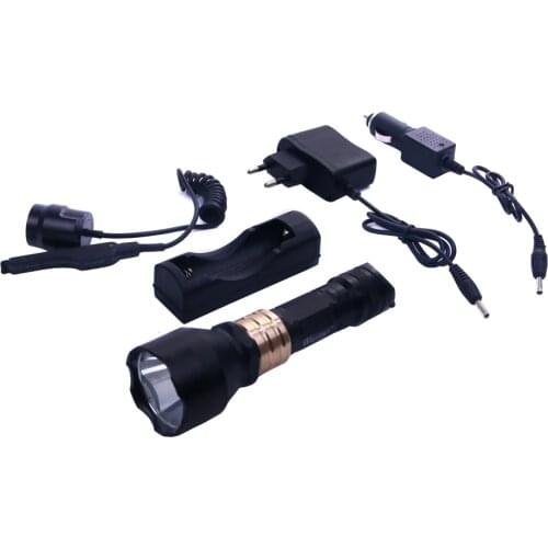 Custom Original 600 Lumens-Charged Flashlight Rifle Hunter Watton Wt-016 White Light Long Distance, High-Quality Material, tough