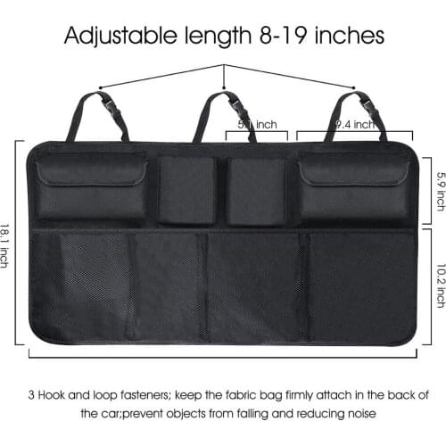 Car Rear Seat Back Storage Bag Multi Hanging Nets Pocket Trunk Bag Organizer Auto Stowing Tidying Interior Accessories Supplies