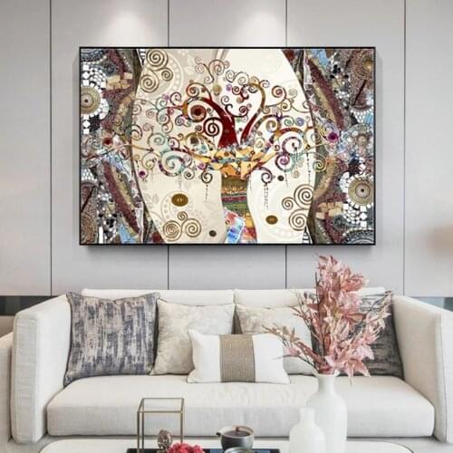 Famous The Tree of Life By Gustav Klimt Canvas Painting Posters and Prints Wall Art Pictures for Living Room Home Decor Cuadros