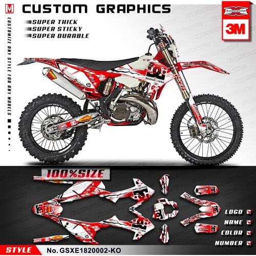 KUNGFU GRAPHICS MX Decals Sticker Motocross Vinyl Wraps for GAS GAS EC XC 200 250 300 ECRANGER SIX DAYS ENDURO GP 2018 2019 2020