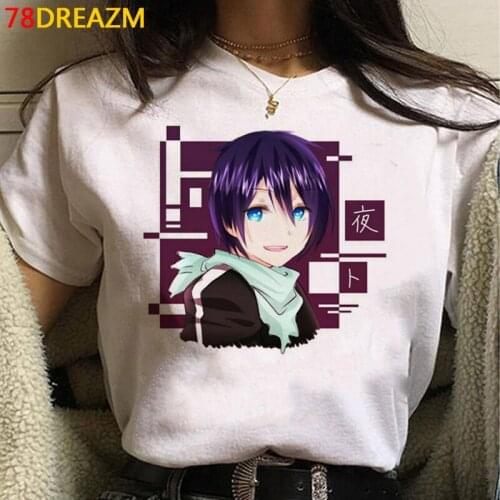 Noragami Yato summer top top tees women harajuku kawaii white t shirt ulzzang tshirt couple clothes