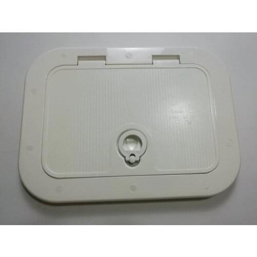 Boat RV Motohome Hinged Access Inspection Deck Hatch White L 14.9 inch W11 inch 9138