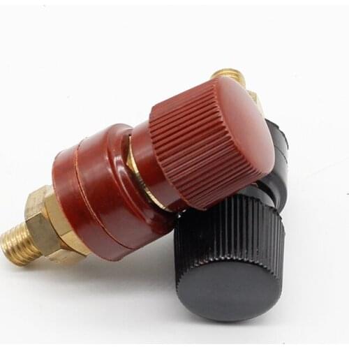 Copper pieces 555 copper screw terminal Copper column diameter of 8mm copper red/black