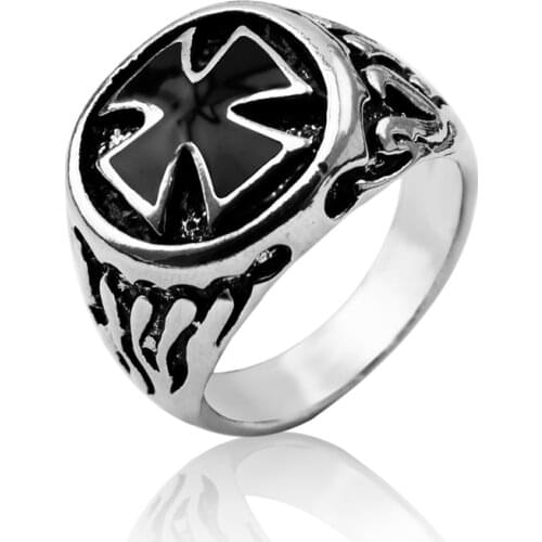 Vintage Cross Rings Men Jewelry Bohemian Punk Statement Rings Fashion Women Accessories