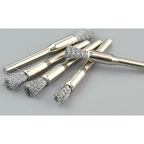 10x stainless Steel Wire Wheel Brush drill set dremel accessories rotary tool mini wire brushes abrasive cleaning burr grinding