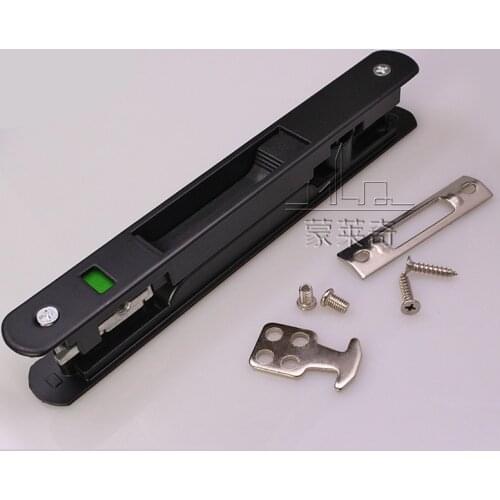 New 90 Type sliding window lock no keys interior room hanging sliding door embedded lock hook invisible move window lockset