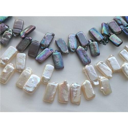 DIY Pearl Necklace Dyed Freshwater Pearls, Irregular Shape Pearl Strand Loose Unique Baroque Pearls for Charm Women