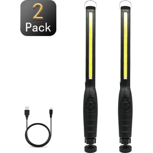 Portable Work Light Magnet Rechargeable Flashlight COB USB Handheld Magnetic Torch Outdoor Lighting for Car Repair