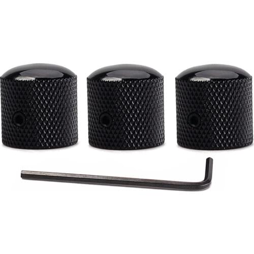 Professional Metal Guitar Tone Volume Knob Potentiometer Hat Cap Large Guitar Parts Push Knob with Hole Guitarra Accessories