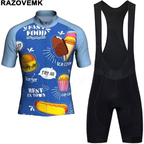 RAZOVEMK 2018 cycling jersey MTB Bike Jersey Maillot Ciclismo Cycling Clothing set Ropa Ciclismo