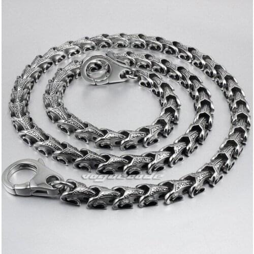 Rocker Fashion Waist Pendant Solid 316L Stainless Steel Cool Mens Biker Dragon Wallet Chain 5A001WC 14"~36"