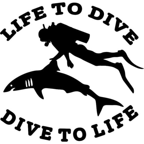 S51756# Various Sizes/Colors Car Stickers Vinyl Decal Life to Dive Motorcycle Decorative Accessories Creative Waterproof