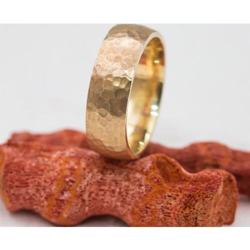 Rose Color Mid-Patterned Unisex Silver Wedding Ring