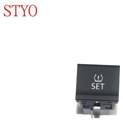 STYO Car Tyre Pressure Warning Switch SET Button TPMS with wires for 2014-2017 VW POLO 6RD 927 121