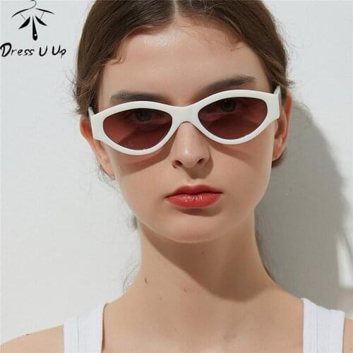 DRESSUUP Women Small Sunglasses Oval Rectangle Sun Glasses for Men Quality Trend Female Shades Eyewear Lady UV400