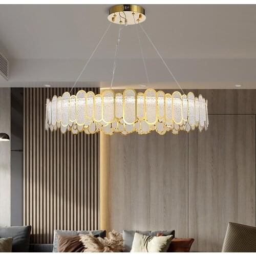 Modern glass chandelier LED villa lights AC110V 220v luxury living room bedroom lighting