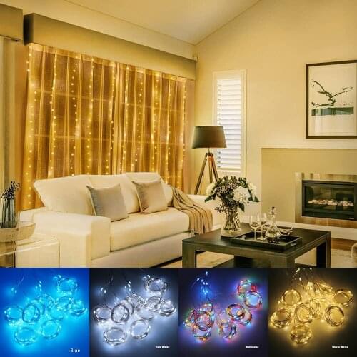 LED Garland Holiday Christmas Curtain Waterfall String Lights 3MX3M USB Powered Decoration Wedding Party Outdoor Garden Bedroom