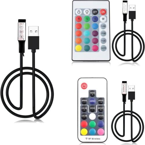 USB LED RGB Remote dimmer Light 5 12 24 V Volt RGB USB IR RF Remote Controller 5V 12V 24V USB LED Strip 3 17 24 Key Wireless