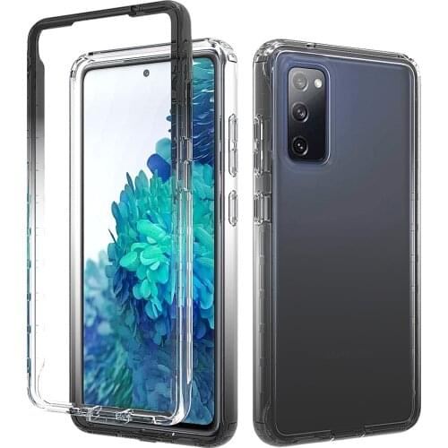 Rugged Armor PC + TPU 2 in 1 Transparent Phone Case For Samsung Galaxy S20 FE 5G Shockproof Back Cover For S20 Fan Edition