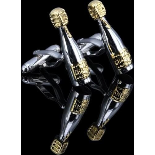 Enthusiastic party elements of life Champagne Bottle Slender flute-shaped wine glass Sherry Cup Combinations of styles cufflinks
