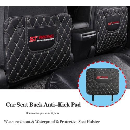 ST Car Seat Back Protector Anti-Kick Wear Resistance Accessories For Ford Kuga Escape Kuga Mondeo Fiesta Focus Fusion Ranger MK2