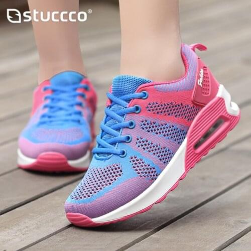 New Fashion Women Platform Sneaker Running Shoes Outdoor Sports Shoes Breathable Mesh Comfortable Jogging Wedges Shoes for Women