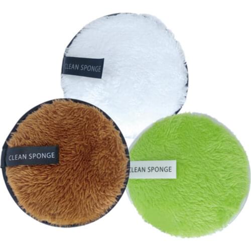 1Pcs Microfiber Cloth Pads Facial Makeup Remover Puff Face Cleansing Towel Reusable Cotton Double Layer Nail Art Cleaning Wipe