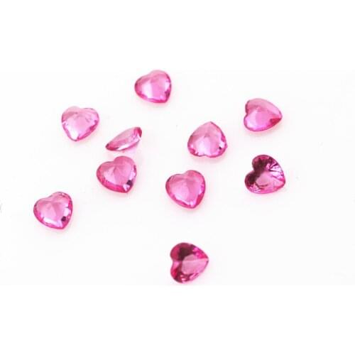 100pcs/lot 5mm pink heart crystal birthstone floating charms living glass memory floating lockets diy jewelry