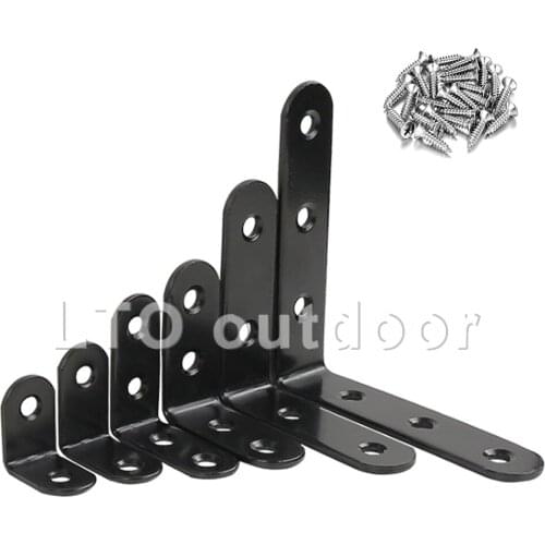 20pcs Corner Code Brackets 90 Degree Angle Joint Fasteners For Wooden Shelves Chairs Wardrobes Furniture Fixed Hardware