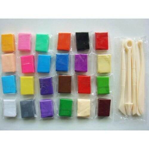 24 different color clay with extra tool ,240g clay,each block with 3x2x1cm 10g per pc