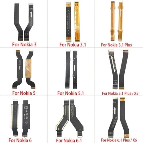5Pcs/Lot New Motherboard For Nokia 2 2.1 3 3.1 5 5.1 6 6.1 7 Plus 7.1 8 X5 X6 X7 Main Board Connector Flex Cable Part