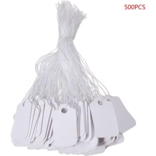 500 Pcs Price Label Tags String Watch Jewelry Clothing Display Merchandise Price Tags Writable Paper Cards