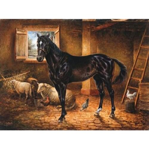 5D DIY square/round Diamond painting horse Cross Stitch Diamond Embroidery Pattern Rhinestone J1886