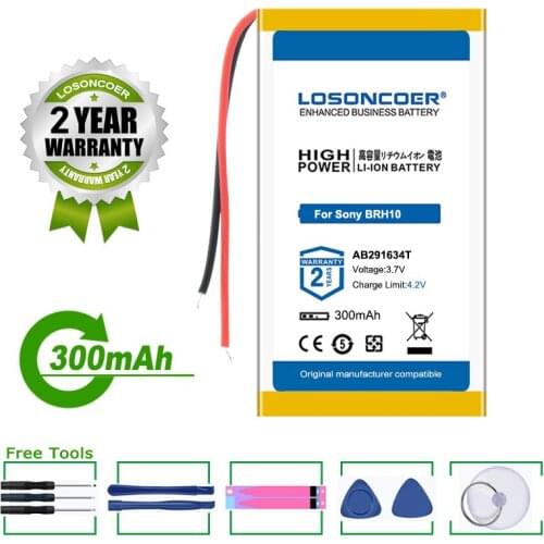LOSONCOER Battery 300mAh AB291634T For Sony BRH10 Batteries