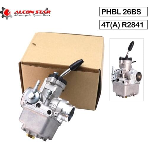 Alconstar-26mm Motorcycle Carburettor Dellorto PHBL 26 BS R2841 Carb Vergaser 4 Stroke For Trial Vespa 50 125 2T Pk ET3 HP Race