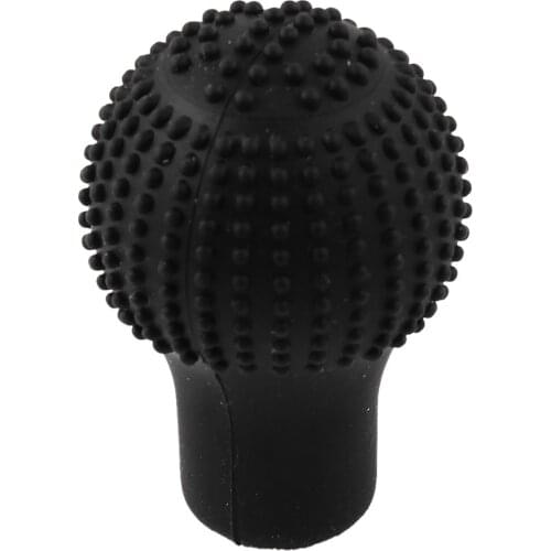 Car Vehicle Round Black Silicone Nonslip Lever Gear Shift Knob Cover