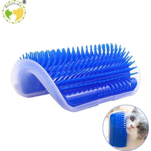 Bonzerpet Cat Self Groom Dog Brush Hair Comb Shedding Trimming Rub Face Cat Massage Corner Tickling Catnip расческа для кошек