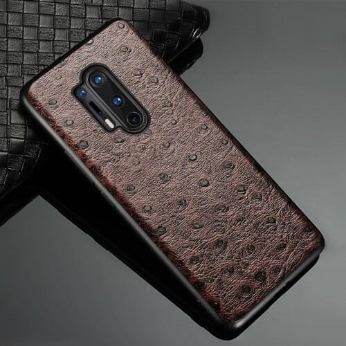 Ostrich Emboss Leather Phone Case For Oneplus 8 Pro 8T 7T 7 6T 6 7T Pro 5T Nord Luxury Covers for One plus Nord 8 7 Pro 8Pro 5 T
