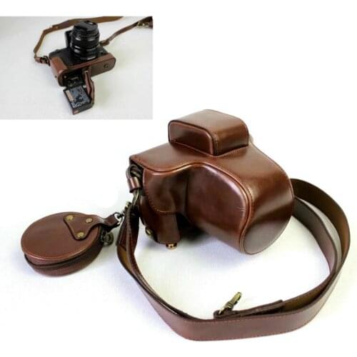 PU Leather Camera Case For Fuji Fujifilm XE3 X-E3 16-50mm Lens Camera Bag Cover With Battery Opening