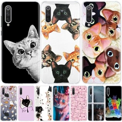 Cat Black Cute Kitten Kitty Catling Phone Case for Xiaomi Redmi Note 9S 8T 8 7 8A 7 7A 6A 4X S2 MI 10 9 8 CC9 Lite F1 Pro Fashio