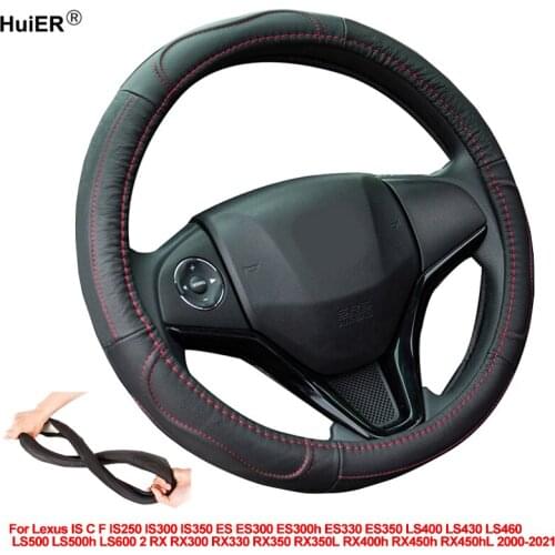 Cow Leather Car Steering Wheel Cover For Lexus IS IS250 IS300 IS350 ES ES300 LS400 LS430 LS460 LS600 RX RX300 RX330 RX350 RX350L