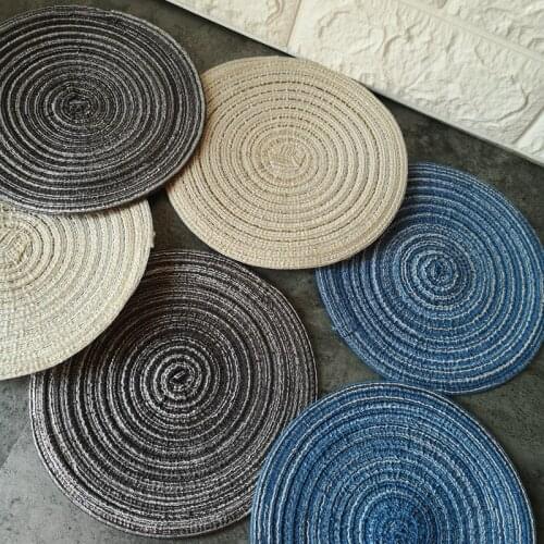 Four Pieces of Japanese Style Nordic Household Dish Bowl Coaster Mat Heat Insulation Pad