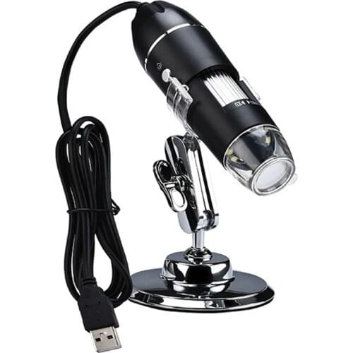 1600X/1000X/500X Mega Pixels Digital USB Microscope 8 LED Magnifier Electronic Stereo USB Endoscope Camera with Metal Stand