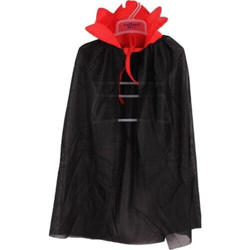 Kids Vampire Witch Devil Cloak Stand Collar Cape Boys Girls Cosplay Costume Party Halloween Christmas