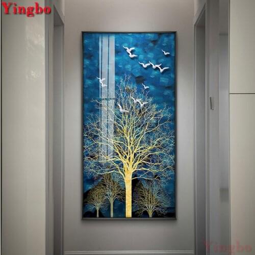 DIY Diamond Painting Abstract Tree Landscape Diamond Mosaic Cross Stitch Diamond Embroidery Bedroom Dinning Room Home Decor