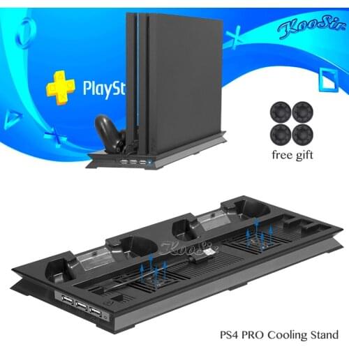 PS4 PRO Vertical Cooling Charger Stand Cooler Fan Dual Controller Charging Dock Station for Playstation 4 PS 4 PRO