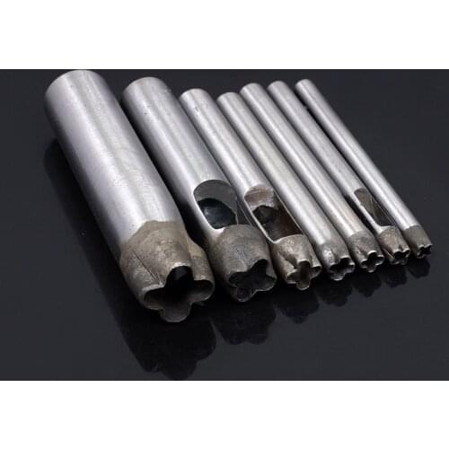 DIY Leather Punch Tool Rushed round Red Cross hua chong Flowers Punch Fillet Cross Punch