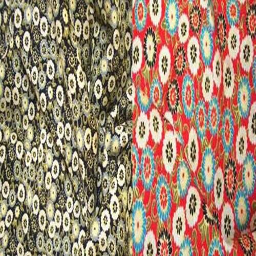 Pretty 50x145cm Black & Red Blooming Sunflowers Sunburst flower Printed Cotton Poplin Fabric Floral Fabric